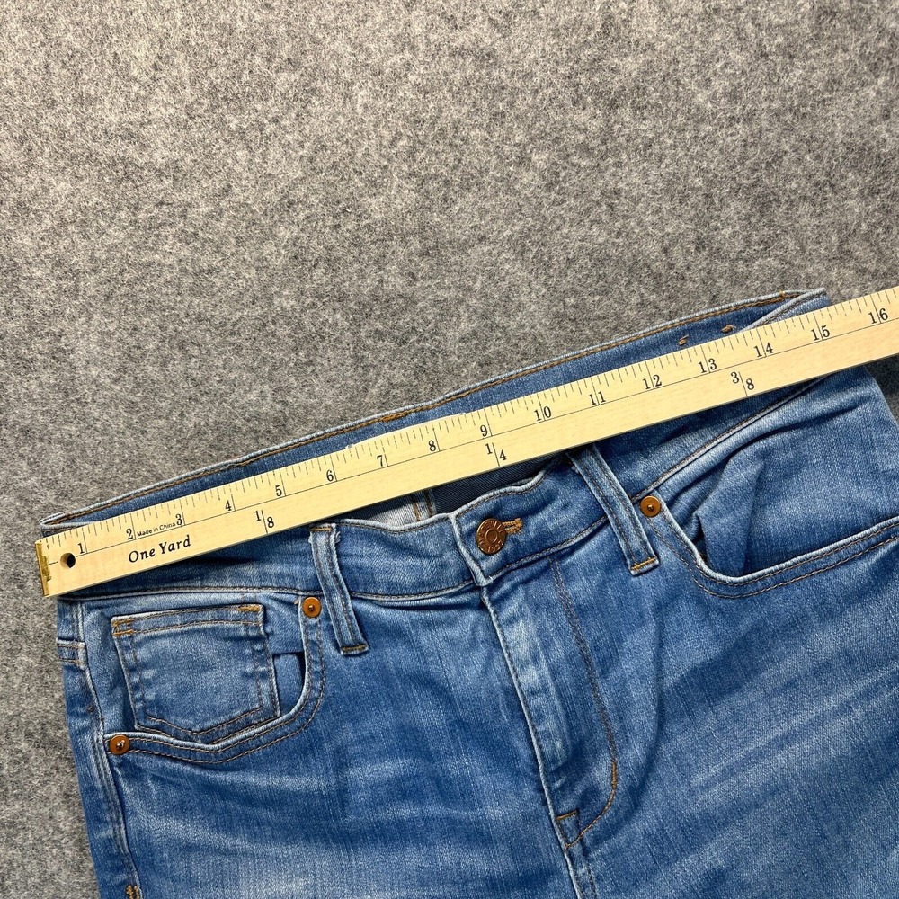 Madewell‎ Jeans Women's 30 9" High Riser Skinny Stretch Light Blue Distressed - Picture 5 of 14